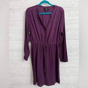 GNW women’s Plum Rayon Long Sleeve Midi Dress. Size L